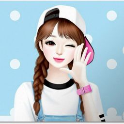feeling hub Cartoonic Cute Girl Image Printed Mousepad for Laptop & Computer Mousepad-18
