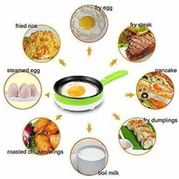 hari krishna mart Multifunctional 2 in 1 Electric Egg Boiling Steamer Egg Frying Pan Egg Boiler Electric Automatic off with Egg Boiler Machine Non-Stick Electric Egg Frying Pan 2 In 1 Electric Egg Frying Pan With Egg Boiler Electric Egg Boiling Steamer Egg Boiler Machine Non-Stick Electric Egg Frying Pan Egg Cooker image 3
