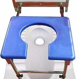 STEEL WALL COMMODE HEIGHT ADJUSTABLE Commode Chair-13