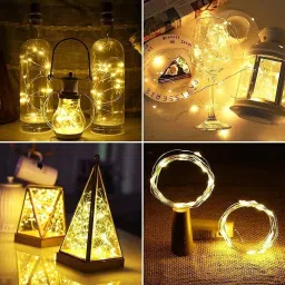 royals 20 LEDs 2 m Yellow Steady String Rice Lights image 3