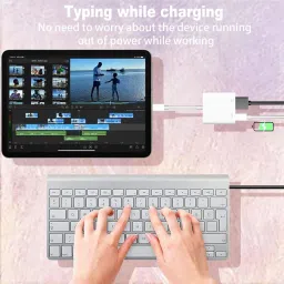 Jihaan Lightning to USB Camera Adapter for , USB Camera Adapter Charging LIGHTNING TO USB CAMERA ADEPTER USB Cable image 3