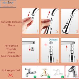 aitchcy 3 MODE FAUCET EXTENSION Faucet Nozzle image 3