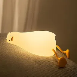 Sg mart Duck Lamp, Lying Flat Duck Night Light, 3 Level Dimmable Nursery Table Lamp-12