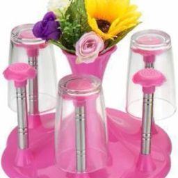 Stylish Glass and Spoon Organiser for Glasses and Cutlery Glass Stand Made Stainless Steel and Virgin Plastic Plastic, Steel Glass Holder-image-24