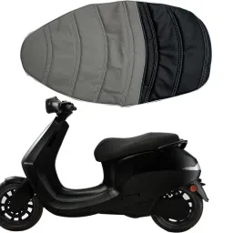 Seat Cover For Ola Electric S1 and S1 Pro Grey & Black Single Bike Seat Cover For Ola S1, S1 Pro-image-18