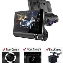 maties 1080P 4 inches LCD car Dash Cam for car security Reverse Assist Camera System Black LCD image 3