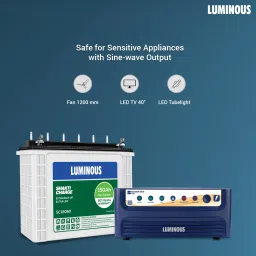 luminous Powersine 1100 Pure Sine Wave Inverter with SC 18060 150 Ah Tall Tubular Battery Pure Sine Wave Inverter image 5