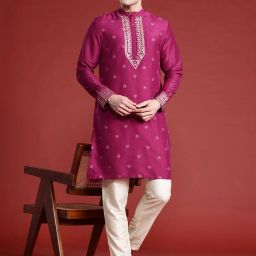 Men Polyester Kurta Pant Set-picture-1