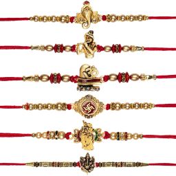 Religious SGRKI032 Mauli Thread Rakhi Set-image-6