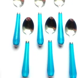 Blue Spoon set of 12 /Flatware Set 12-Piece (Blue) Stainless Steel Stainless Steel Table Spoon-image-53