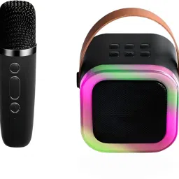 REEPUD K12 Speaker with 5 Voice Changer Modes and Wireless Mic with RGB Lights 5 W Bluetooth Speaker-image-58
