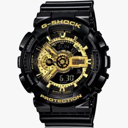 G-SHOCK GA-110GB-1ADR Black-Gold Dial Resin Strap Analog-Digital Watch - For Men G339-1