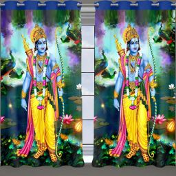 212 cm (7 ft) Polyester Room Darkening Window Curtain Single Curtain-image-16