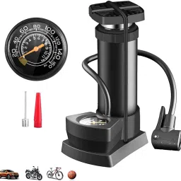 Bike Cycle Portable Activated High Pressure Universal Foot Air Bicycle, Balloon, Football Pump Pump-image-99