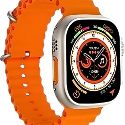 Techio Orange Ultra 1.99" AMOLED Display Bluetooth Calling Notification, Music, Fitness Smartwatch-image-14