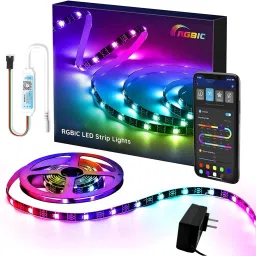PIXELSYNC Smart RGBIC LED Strip with App Control, Music Sync, 60led/m (5M) Light Strip Light Strip-image-24