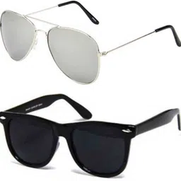 shiv UV Protection, Polarized, Gradient, Mirrored Retro Square, Aviator Sunglasses (55)-picture-43