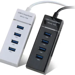 kipek 4 Port USB HUB SuperSpeed 3.0 High-Speed Multiport Slim USB Hub 1 feet Cable Length Adapter and Led Indicator Compatible for Pendrive, Mouse, Keyboards, Mobile, Tablet USB 3.0 Hub USB Hub image 2