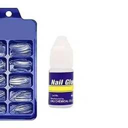 Artificial Nails,100 pcs with Glue & 5pc beautiful Embossing Stylus for Nail Art-46