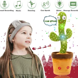kva Dancing Cactus Singing Plush Toy with Rechargeable Cable & Recording Function image 4