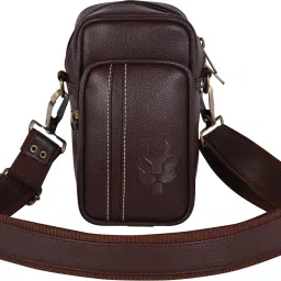 Brown Men Sling Bag Classic Mobile Vegan Leather Sling Bag for Men Trendy Crossbody for Men Travel-image-60