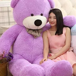 KT Soft Lovable/Huggable Teddy Bear with Neck Bow for Child Gift/Boy/Girl/ -15 - (4 feet)(Purple)-19 - 48 inch-image-37
