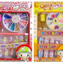SSJ Mart Designer Nail Art Kit with Artificial Nails for Girls - Set of 2 Pcs Kids Nail Art Multicolor (MULTICOLOR)-6