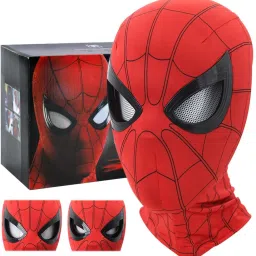 Spider Mask with Moving Eyes Superhero Full Face Chin Control Cosplay Mask Party Mask-15