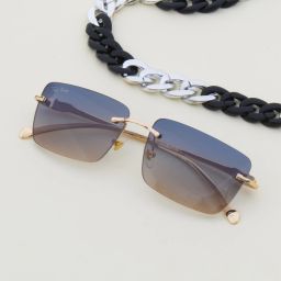 ted smith Gradient Rectangular Sunglasses (52) image 2