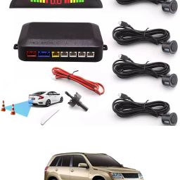 Car Universal Black 4 Ultrasonic Reverse Parking Sensor-127 4 Parking Sensors, Compact Screen Distance Display with Sound Warning Parking Sensor-image-21