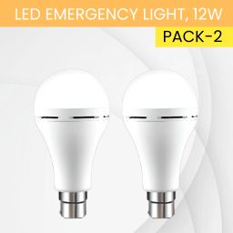 12W Rechargeable Inverter LED Bulb with Upto 4H.Power Cut Lighting Pack of_2G215 4 hrs Bulb Emergency Light-image-99
