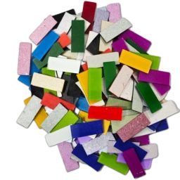 Big Rectangle Glass Mirror Set 130Pieces (25x10mm)for Lippan Art-image-43