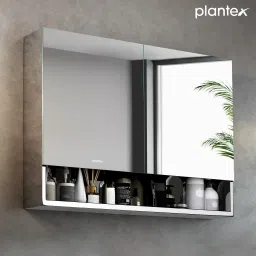 Bathroom Mirror Cabinet with Lower Shelf/Organizer/Bathroom Accessories (24x32) Steel Wall Shelf-13