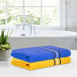 cortina Yellow Cotton Solid 380 GSM Bath Towels (Set of 2)-picture-32