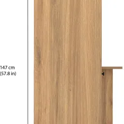 spacesbyu Duocia Study Table with Cabinet and Open Storage | Computer Table | Engineered Wood Study Table image 4
