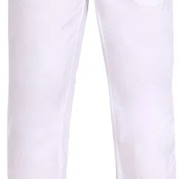Men Solid White Track Pants-36