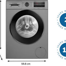 bosch 8 Kg with Steam Fully Automatic Front Load with In-built Heater Grey image 3