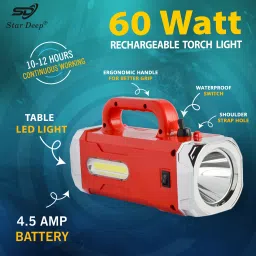 stardeep 60W BOLT LED Light 4.5 amp. Battery with belt fuse Control Torch image 5
