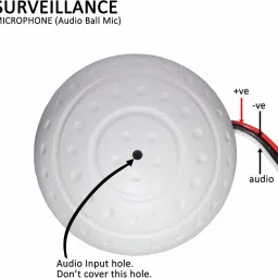 LipiWorld CCTV Pickup Audio Surveillance Microphone MIC Audio Monitoring Security System for CCTV Systems Round Shape (Pack of 1) Camera Microphone image 4