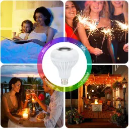 RECTITUDE Wireless Light Bulb Speaker, RGB Smart Music with Remote Control, Color Changing 5 W Bluetooth Speaker image 5