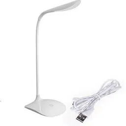 Lavi RECHARGEABLE TOUCH DIMMER Study Lamp Rock Lamp 8888 Table Lamp (21 cm, White) Study Lamp-15