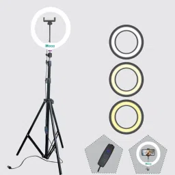 JAMMY ZONES 10“ Big LED ring light with stand for youtube videos with Phone Holder Tripod, Tripod Kit-image-19