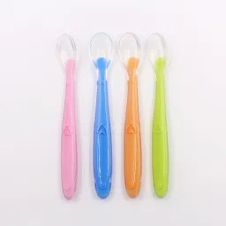 Silicone Baby Self Feeding Spoon with Ultra Soft Tip 4 M+ - Silicone-16