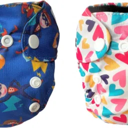 Newborn, Reusable, Two Cloth Diaper, Fits 0 to 6 months-22