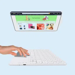 YESMALL AN 6030 pink Bluetooth Laptop-size Multi-device Keyboard Compatible with iPad image 3