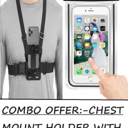 Technuv Mobile Phone Chest Strap Mount GoPro Chest Holder With (Mobile Waterproof Pouch) Strap-picture-21