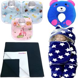 New Born Baby Gift Set Combo Pack for Baby Boys and Baby Girls Pack of 6 Pcs-13