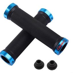 Premium Quality Cycling Lock-on Anti-slip Bicycle Handle Grips, Color- Blue Bicycle Handle Grip-2