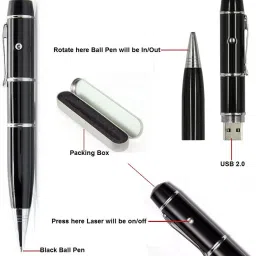 KBR PRODUCT SUPER SPECIAL MULTI FUNCTION BALL POINT PEN 32 GB Pen Drive Compatible with Laptop, Audio Player, Desktop Computer, Television, Gaming Console USB 2.0 Metal Case image 4