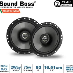 SB-CX-62SI Premium 2 Way 6.5 Inch 75 Watts RMS Coaxial Car Speaker-17